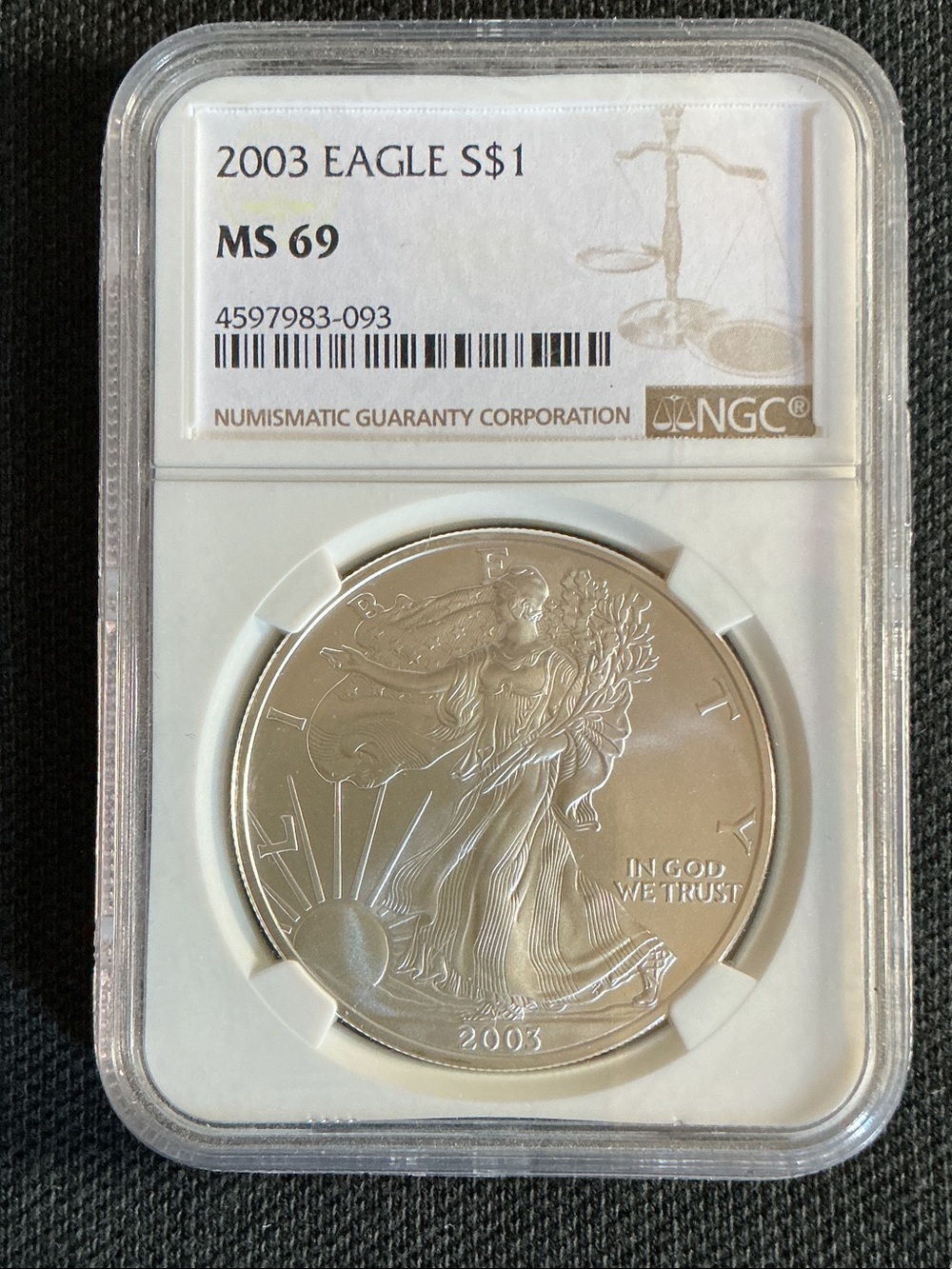 Certified 2003 American Silver Eagle MS69 - Silver